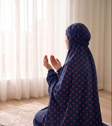 Midnight Floral Namaz Chadar – Elegant Soft Double Georget Fabric